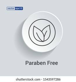 Paraben free icon. Vector illustration.