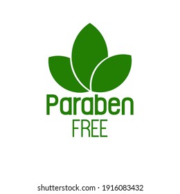 paraben free ign on white background