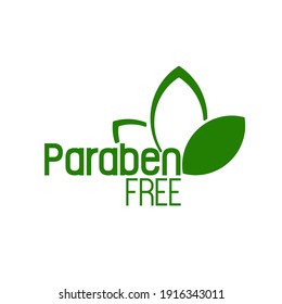 paraben free ign on white background