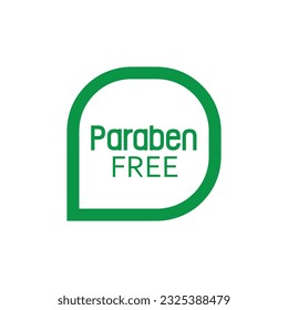 paraben free ign on white background