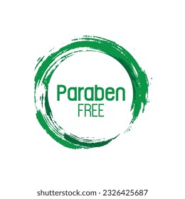 paraben free ign on white background