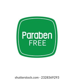 paraben free ign on white background