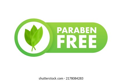 Paraben free label, badge. Health care. Vector illustration.