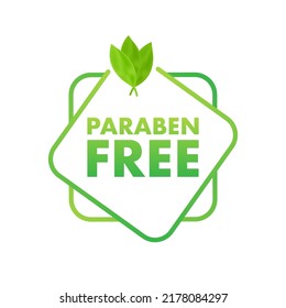 Paraben free label, badge. Health care. Vector illustration.