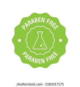 Paraben free label sign or stamp. Vector illustration