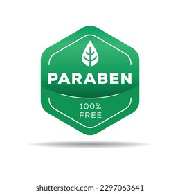 (Paraben free) label sign, vector illustration.