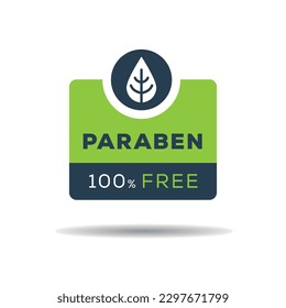 (Paraben free) label sign, vector illustration.