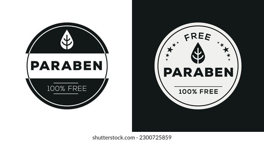 (Paraben free) label sign, vector illustration.