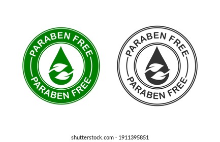 Paraben free logo template illustration. suitable for package product 