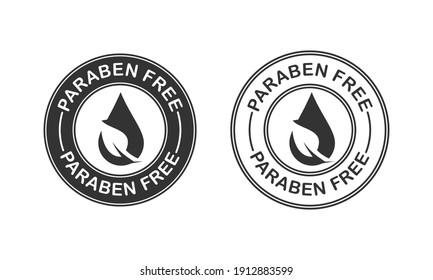 Paraben free logo template illustration