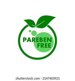 Paraben free logo template illustration