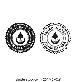 Paraben free logo template illustration