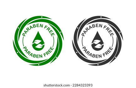 Paraben free logo template illustration. suitable for package product 