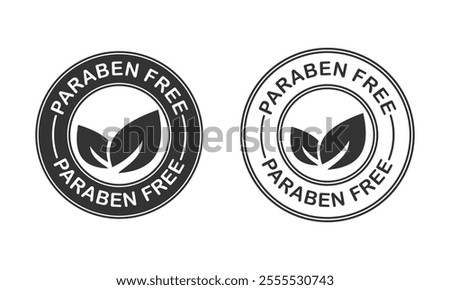 Paraben free logo template illustration