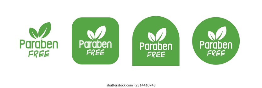 paraben free sign on white background