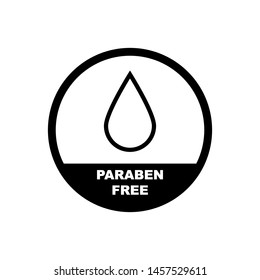 Paraben free sign simple design