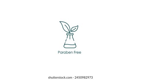 Paraben Free Skincare Product Vector Icon