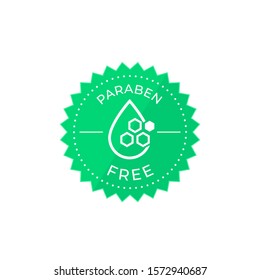 Paraben free vector badge design