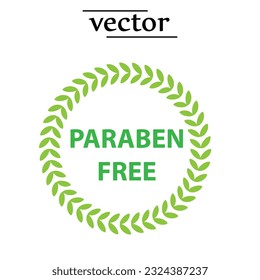 paraben free vector icon symbol illustration on white background. 