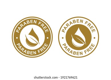 Paraben free vector logo design. Suitable for product label