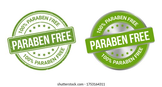 Paraben free vector stamp and labels