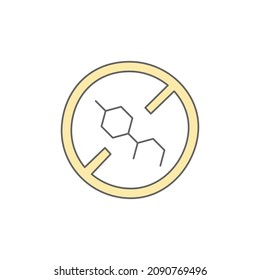 Paraben Icon in color icon, isolated on white background 