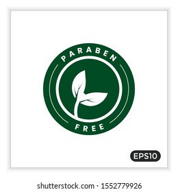 Paraben-free icons, can be used to label skin care products