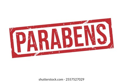 PARABENS red rubber stamp vector design.