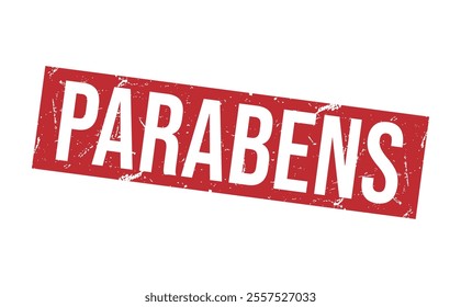 PARABENS red rubber stamp vector design.