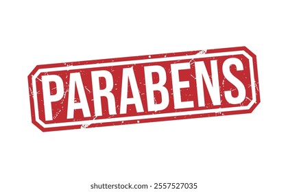 PARABENS red rubber stamp vector design.