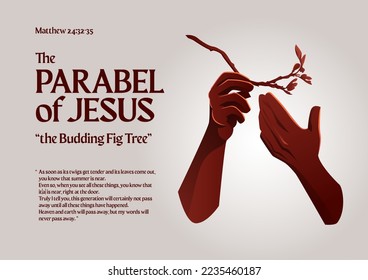 Parable of Jesus Christ about The Budding Fig Tree bible story svg