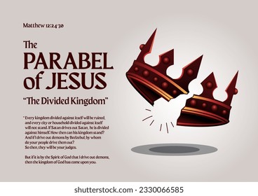 Parable of Jesus Christ about the the divided kingdom bible story svg