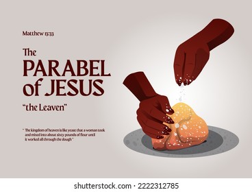 Parable of Jesus Christ about the leaven bible story svg