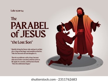 Parable of Jesus Christ about the lost son bible story svg