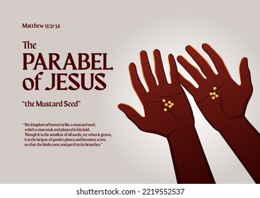 Parable of Jesus Christ about the mustard seed bible story svg