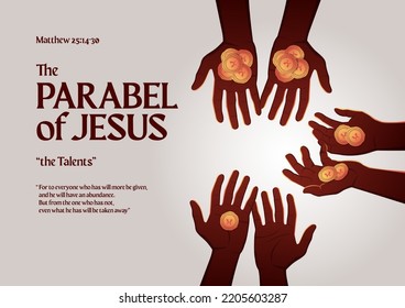 Parable of Jesus Christ about the talent buried in the ground svg