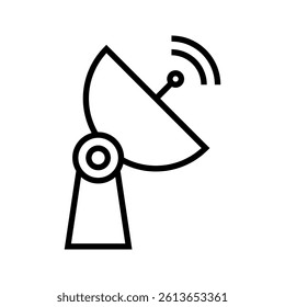 parabola icon vector simple black line