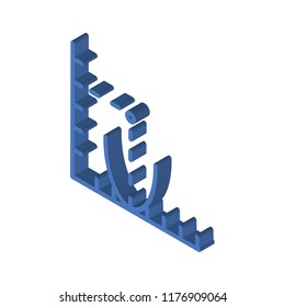 Parabola isometric left top view 3D icon