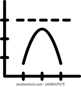 parabola line icon illustration vector