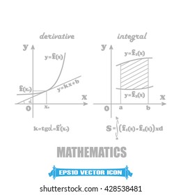 Parabola mathematics icon vector illustration