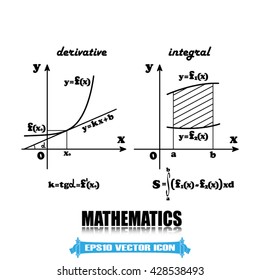 Parabola mathematics icon vector illustration