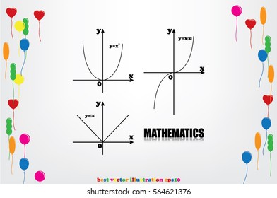 parabola mathematics vector illustration eps10. Isolated badge for website or app 