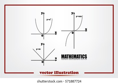 parabola mathematics vector illustration eps10. Isolated badge for website or app 
