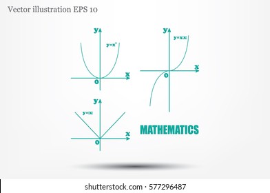parabola mathematics vector illustration eps10. Isolated badge for website or app.