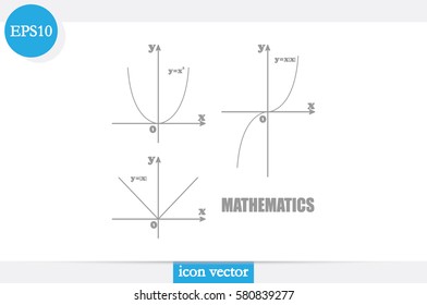 parabola mathematics vector illustration eps10. Isolated badge for website or app.