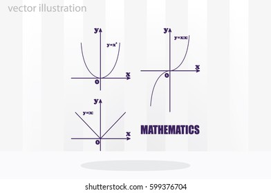 parabola mathematics vector illustration eps10. Isolated badge for website or app 