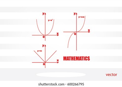 parabola mathematics vector illustration eps10. Isolated badge for website or app 