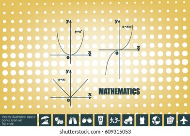 parabola mathematics vector illustration eps10. Isolated badge for website or app 