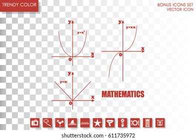 parabola mathematics vector illustration eps10. Isolated badge for website or app 