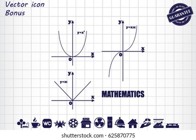parabola mathematics vector illustration eps10. Isolated badge for website or app 